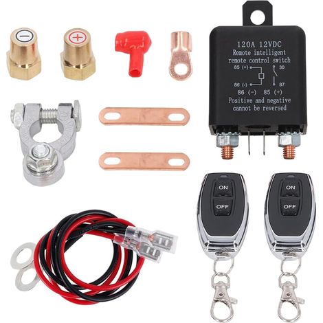 Remote Battery Cut 12V 120A Car Battery Disconnect Switch Wireless Remote Control Burglar Isolator Battery Relay (1/5)