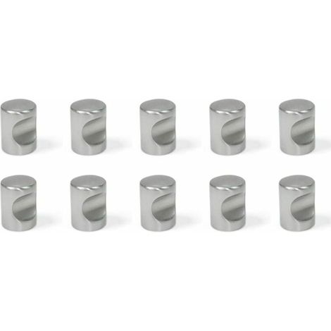 royaluxe - Boutons pour meuble, Nickel Satiné, Ø20 mm, Set de 10 Pièces, (1/5)