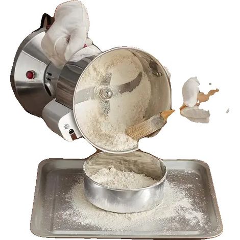 Mulino per cereali, macinazione ad alta velocità, compatibilità versatile, argento (1/2)