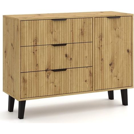 Scandi 1D3S SLIM OAK ARTISAN Kommode