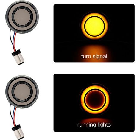 1 pair of Harley XL883/X48 Glide Softtail LED turn signals, Fat Boy 1157 front and rear three-line LED cores (1/4)