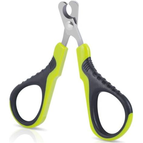 VtiziklCiseaux à griffes de chat professionnels, oiseaux de lapin chiot et ciseaux à ongles pour petits animaux, ciseaux à ongles courbes en acier inoxydable, ciseaux à griffes portables, C-Ensoleillé