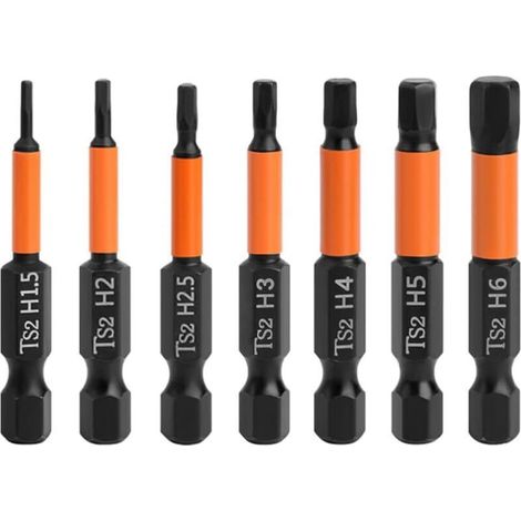 Lntyq Embout Visseuse Aimanté Torx Embout Visseuse Aimanté Puissant Embout Visseuse Long 50mm Coffret Tournevis Torx Embouts De Vissage Pour Perceuse-Visseuse (H1.5-H6) (1/5)