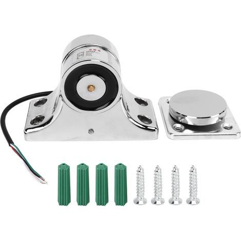 Elektromagnetischer Türstopper aus silberfarbener Zinklegierung, 55 kg Saugfuß für sicheren Halt (1/5)