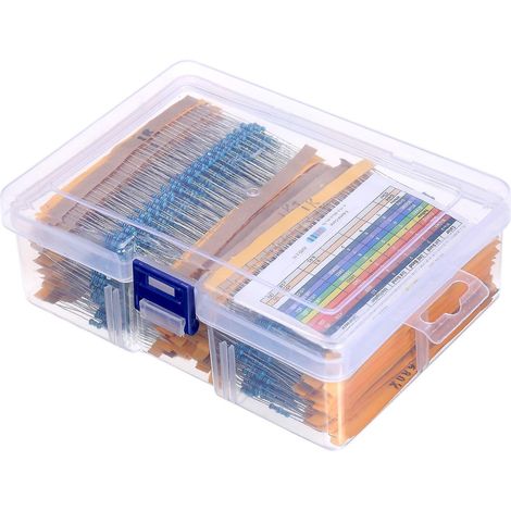 2600 Stück, 130 Werte, 1/4 W, 0,25 W, 1 %, Metallfilmwiderstände, Sortiment, Packung, Set, Los, Widerstandssortiment