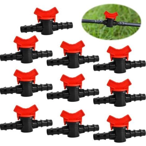 Vanne d'arrêt en plastique - Non spécifié - 16 mm - 10 pièces - Résistante au gel - Irrigation jardinage (1/4)