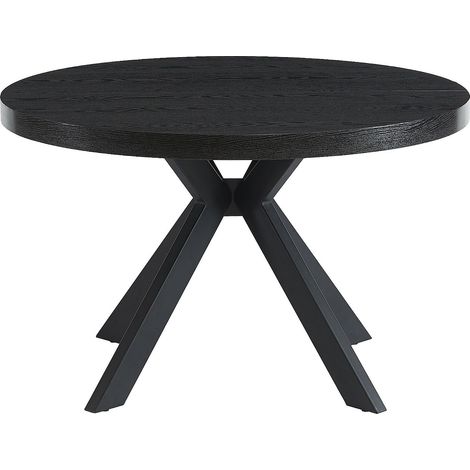 Tavolo da pranzo allungabile da 4 a 8 coperti in MDF e Acciaio Nero - KOMONI