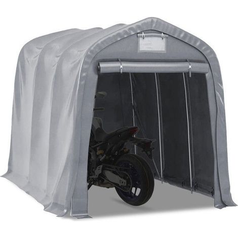 Tenda garage moto universale 1,6x2,5x1,95 m PVC 550 g - acciaio zincato, 100% impermeabile