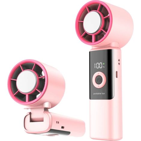 Ventilador portátil de mano, batería recargable, funcionamiento silencioso, 1 unidad - a (1/2)