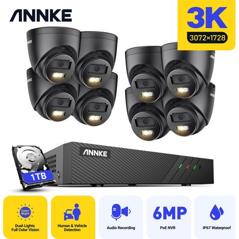 ANNKE 5MP Kit Cámara Vigilancia 8 Cámaras Smart Visión Nocturna Doble Luz Motion Detection CCTV Sistema Cámara Seguridad 1TB (1/5)