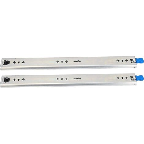 Rails coulissants de 20 pouces avec serrure, 2 pièces, roulement à billes à Extension complète à 3 plis, glissières robustes pour tiroir RV camion largeur 53mm (1/4)