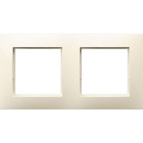 Plaque de finition Ospel r-2u/27 double prise 16.2 cm