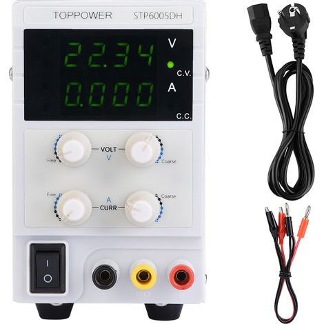 STP6005DH Alimentation CC régulée haute précision 300 W, 0-60 V, 0-5 A, 4 LED, prise UE 220 V
