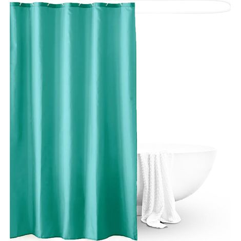 Tenda Doccia Antimuffa 180x180 cm Impermeabile Vasca Bagno con Anelli PEVA 02139 (1/5)