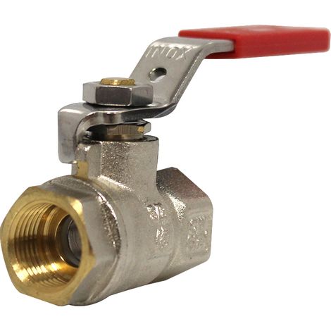 Vanne à bille en laiton 3/8" avec poignée, régulateur, robinet, filetage femelle x filetage femelle, Arco (1/5)