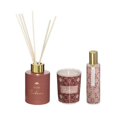 Coffret senteur gypsy - D 3 x H 12,5 cm - Rose - Livraison gratuite (1/2)