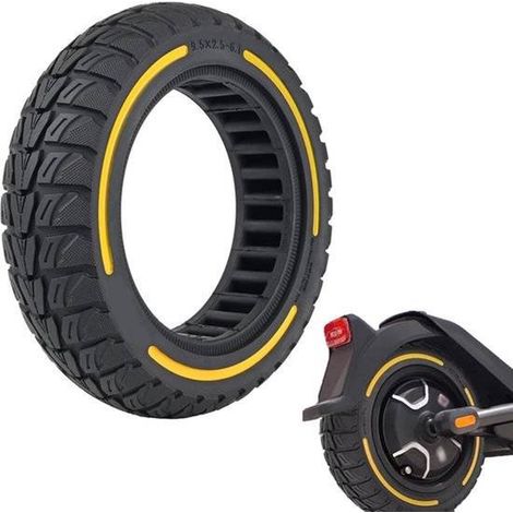 Pneu de trottinette anti-explosion Niu 9.5x2.5-6.1 - Jaune (1/5)