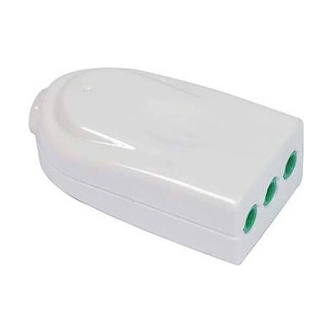 10PZ PRESA DRITTA 2 POLI + TERRA 10A BIANCA "LINEA GARANTI" - bianca 82560-E