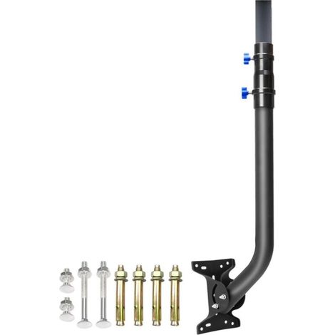 SJLERST Kit de montage Starlink ajustable en acier inoxydable avec support mural long et adaptateur pour V2