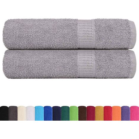 Serviettes de bain FROGN 2 pcs gris 100x150 cm 360 g/m² (1/5)