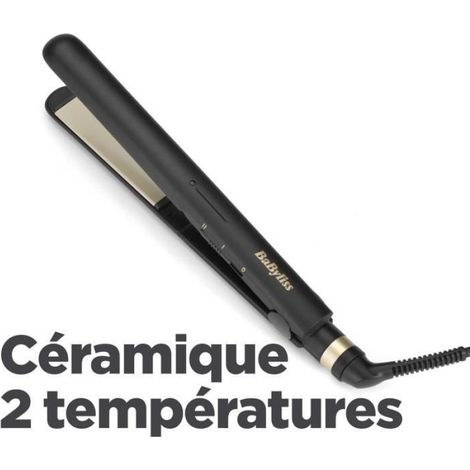Lisseur - Plaques Céramique 24x95 mm - Température Réglable 200°C / 230°C - Multi-Voltage - Cordon Rotatif 2 m - Tapis Thermorésistant Inclus - 1 Pièce (1/5)