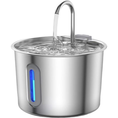Automatischer Wasserspender für Haustiere, hergestellt aus Edelstahl 304 (2,2 l)