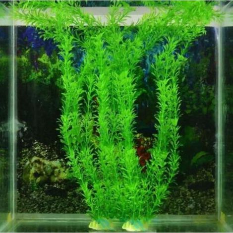 Décoration d'aquarium en plastique,mauvaises herbes d'eau,plante,herbe verte artificielle