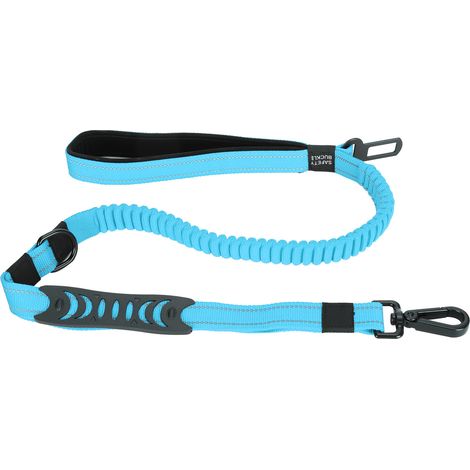 Sicherheitsgurt für Haustiere, Hundeleine zum Spazierengehen, reflektierender, verlusthemmender Nylon-Trainingsgurt (blau) (1/5)