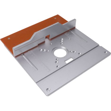 Plaque d'insertion en aluminium pour table de défonceuse, plateau de travail pour établi de menuiserie, outil de fraisage et de coupe (1/5)