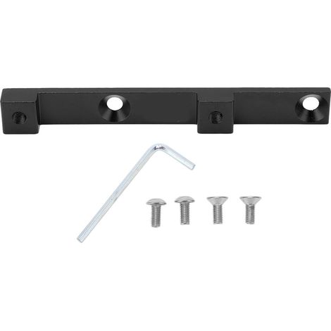 Support de bouteille de vélo ajustable, adaptateur de position de fixation avec double trous, procédé de placage sous vide, noir. (1/5)