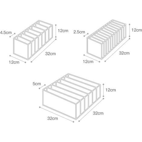 Set mit 3 Aufbewahrungsboxen mit Schubladen, Kleiderschrank-Organizer, für Unterwäsche, BHs, Socken, Slips (1/5)