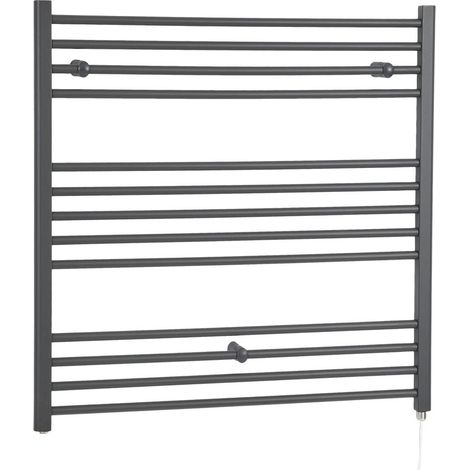 Hudson Reed Artle - Sèche-Serviettes Design Électrique Moderne Plat - Anthracite  - 100 cm x 100 cm