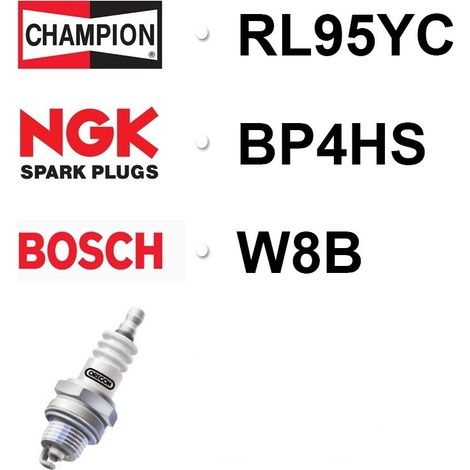 Bougie CHAMPION rl95yc NGK bp4hs BOSCH w8b (1/3)