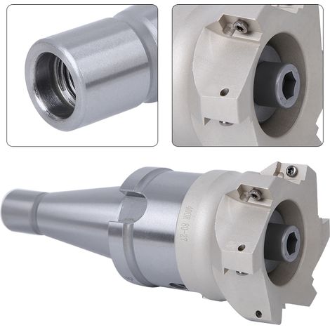 Porte-pince NT40 FMB27, fraise à surfacer BAP400R-80-27 à 6 dents, 6 plaquettes de fraisage APMT1604 incluses (1/5)