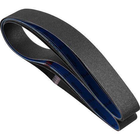 VEVOR Nastro Abrasivo 50 x 1830 mm, Set Nastro Abrasivo, Grana 120, 240, 400, 600, 800, 1000, 6 pezzi Nastri Abrasivi Misti in Carburo di Silicio per Levigatrice a Nastro, Lavorazione dei Metalli