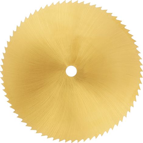 Scie circulaire 80mm en acier rapide doré pour métal, bois, plastique et meulage (alésage 6mm) (1/5)