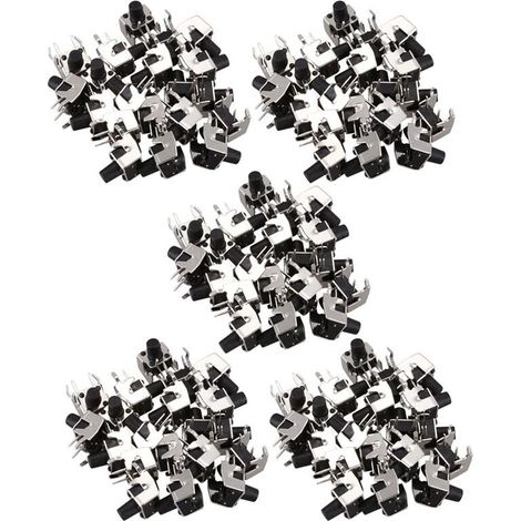 100 pulsadores táctiles momentáneos de ángulo recto de 6 x 6 mm x 8 mm