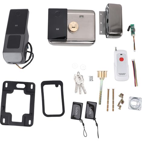 Serrure de porte intelligente étanche, sécurisée, à code empreinte digitale et télécommande, pour maison, chambre ou appartement. (1/5)