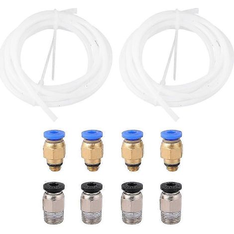 1 kit de raccords rapides pour tuyaux PTFE PC4-M6 PC4-01, connecteur pneumatique à dégagement rapide, accessoire pour imprimante 3D (1/5)