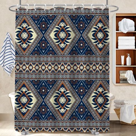 Rideau douche polyester 180x180 Élégant cache baignoire pour un éveil en douceur le matin (1/5)