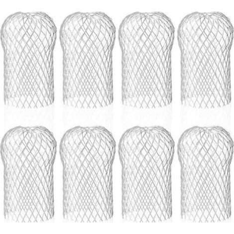 Ersandy 8x Filtres de Gouttière en Aluminium,Protections de gouttières en métal pour les avant-toits,8.8x14.5cm (1/4)