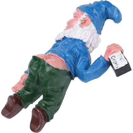 Lustige betrunkene Gnome, Miniatur-Gartenzwerge, Gartendekoration für draußen (1/5)