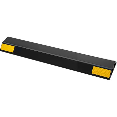 Butée de stationnement pour garage, lot de 2, butée de roue robuste, 44,6 cm, butoir de stationnement en PP avec bandes réfléchissantes, pour voiture, camionnette, camion, pneu, roue, pare-chocs (1/5)