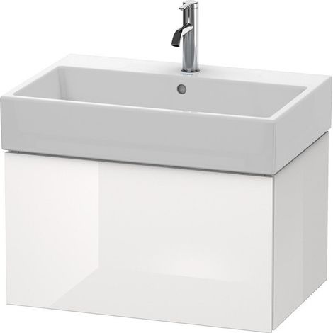Meuble sous-vasque L-CUBE 394x684x459mm blanc brillant