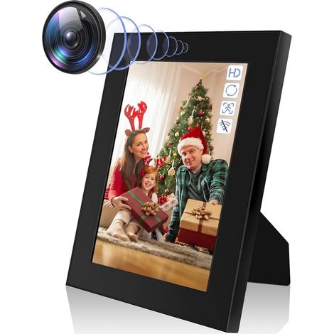 Cadre Photo Caméra Cachée HD 1080P, Mini Espion supportant la Détection de Mouvement et l'Enregistrement en Boucle pour la Maison/Bureau Sécurité/Décoration (1/5)
