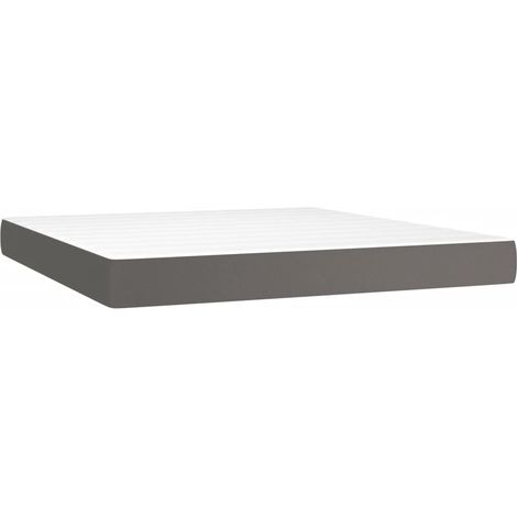 Maison Exclusive - Materasso a Molle Insacchettate Rigidità Media Grigio 160x200x20 cm in Similpelle