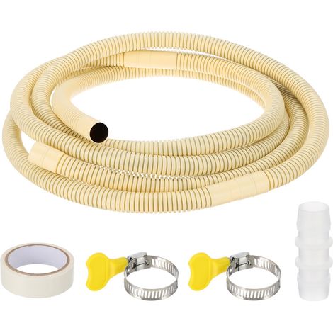 Kit De Tuyau De Vidange Pour Climatiseur De 10Ft Tuyau De Vidange Universel Avec Connecteur Droit Pour Extension De Tuyau De Vidange Pour Mini Split Climatiseurs HVAC, Jaune (1/5)