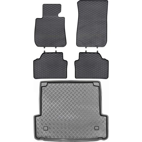 Juego de alfombrillas de goma para coche y maletero para BMW Serie 3 E91 Estate (2004-2011).