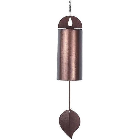 Cloche commémorative d'extérieur au son grave et profond, carillon cylindrique, idéale pour la décoration de jardin ou de cour. (1/5)