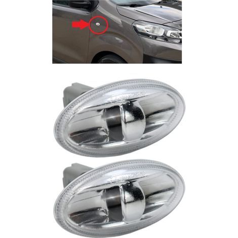 Lot de 2 clignotants latéraux pour Peugeot 1007 107 206 307 – Compatible Citroën C1 C2 C3 C5 – Technologie LED – Numéros OEM 6325.G3 (1/5)